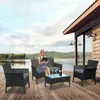 LZQ Balkon Möbel Set Rattan Lounge Set Anthrazit Polyrattan Produktbild-Vorschau 8
