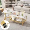 set di 2 tavolini con design in marmo e struttura in Anteprima dell’immagine prodotto 5