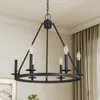 Lustre Tribesigns vintage noir, suspension à 6 ampoules Voir les images du produit 10