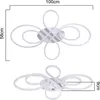 A product image showing a modern white LED ceiling light with dimensions indicated. Podgląd zdjęcia produktu