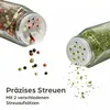 Gewürzgläser Eckig Set mit Bambusdeckel, Mit Etiketten, Produktbild-Vorschau 3