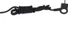 A coiled black power cord with a European plug on a white background. Produktbild-Vorschau