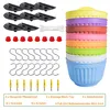 Wand Blumentöpfe 8er-Set,Bunte Hängepflanztöpfe mit Produktbild-Vorschau 4