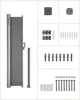SONGMICS Hliníková boční markýza 200 x 350 cm 280 g/m² Náhled obrázku produktu 4
