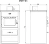 Wasserführender Kaminofen Holzofen Prity S3W13 5.1 + 9.9 kw Produktbild-Vorschau 7