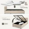 tectake® Polsterbett Sedona in Samtoptik mit Steppmuster Produktbild-Vorschau 6