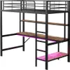 Letto a soppalco Sweiko 90x200 cm, con usb e presa di Anteprima dell’immagine prodotto 5