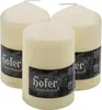 Sada 3 sviečok HOFER v tvare slonovej kosti - 8 x 13 cm - Náhľad obrázku produktu 1