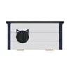 QLS Casetta per gatti in legno isolata 73×52×38 cm con Anteprima dell’immagine prodotto 3