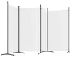 vidaXL 4-dielny paraván Biela 346x180 cm Tkanina Náhľad obrázku produktu 5