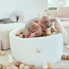 MeowBaby Boucle Bílý kulatý kuličkový bazén 90x30cm, Náhled obrázku produktu 4