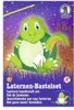A cartoon dinosaur lantern kit on a starry purple background. Produktbild-Vorschau