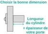 Verrou à bouton Corvette pour porte d'entrée, cylindre Voir les images du produit 6