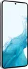 A side view of a white Samsung Galaxy S22 smartphone. Produktbild-Vorschau