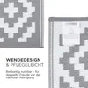 HOMESCAPES Outdoor Teppich wetterfest grau-weiß 120x180 cm, Produktbild-Vorschau 5