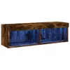 vidaXL TV-Schrank mit LED-Leuchten Räuchereiche 100x30x30 Produktbild-Vorschau 1