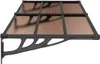vidaXL Dveřní stříška černá 199x90 cm Polykarbonát Náhled obrázku produktu 4