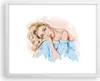 Gerahmtes Poster - Weißer Rahmen - Nachdenklich Frau Blond Produktbild-Vorschau 1