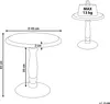 BELIANI Beistelltisch Hellbraun und Weiß Mango Holz ⌀ 61 cm Produktbild-Vorschau 7