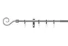 A curtain rod with rings and a decorative scroll end, shown against a white background. Produktbild-Vorschau