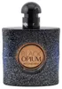 Yves Saint Laurent Black Opium Eau de Parfum Intense Flakon mit schwarzem Glitzerdesign und kupferfarbenem Label auf der Vorderseite. Náhled obrázku produktu