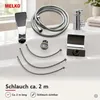 Badewannenarmatur 3-Loch Einhebelmischer Set mit Handbrause Produktbild-Vorschau 6