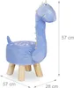 Relaxdays Dětská stolička ve tvaru dinosaura, plyšový Náhled obrázku produktu 4