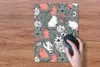 MuchoWow® Mauspad Mousepad Mohn - Skizze - Vintage 30x40 cm Produktbild-Vorschau 4