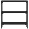 vidaXL Konsolentisch Schwarz 75x22,5x75 cm Holzwerkstoff Produktbild-Vorschau 4