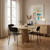 Tavolo da pranzo rotondo scandinavo 120 cm effetto legno Anteprima dell’immagine prodotto 6