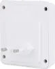 The back of a white LED night light with plug prongs. Voir les images du produit