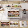 Merax Mobile: isola da cucina da 120 cm con ante in vetro e Anteprima dell’immagine prodotto 5