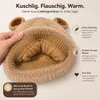Capybara Mütze Braun – flauschige Wintermütze mit Ohren, Produktbild-Vorschau 3