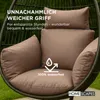 HOMESCAPES Hängesessel-Kissen Outdoor beige mit Kopfstütze, Produktbild-Vorschau 3