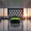 MasterLED Hexagon LED Deckenleuchte Werkstattlampe 14L Set Produktbild-Vorschau 2