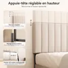 Lit rembourré 90 x 200 cm, sommier avec tête de lit Voir les images du produit 3