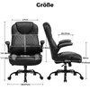 A size chart for a gaming chair, showing dimensions in centimeters. Produktbild-Vorschau