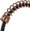 A close-up view of a black hose with copper-colored springs and a copper-colored fitting. Anteprima dell’immagine prodotto