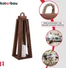 KOTARBAU® Lanterne en bois Marron 13,5 x 13,5 x 34 cm Voir les images du produit 5
