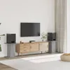 vidaXL Lautsprecherständer 2 Stk. Grau Sonoma 30x30x60cm Produktbild-Vorschau 2