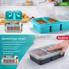 Silikonové mrazicí tácy s víky, 2 kusy, stohovatelné, s Náhled obrázku produktu 3