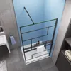 Duschparadies 140x200cm 8mm NANO Glas Walk In Schwarz  Produktbild-Vorschau 3