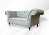 Chesterfield 2 Sitzer Wohnzimmer Couch Sofa Polster Textil Produktbild-Vorschau 4