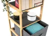 Bambus Regal mit 5 faltbaren Stoffkörben, 36,5 x 120 x 35 Produktbild-Vorschau 8