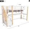 Flieks Etagenbett 90x200cm mit Treppe, Hochbett mit Produktbild-Vorschau 7