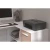 Bureau d'angle à 3 tiroirs - ESSENTIEL - Blanc/décor chêne Voir les images du produit 4