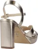 Tamaris Damen Sandalette Gold Silber Metallic Optik Karree Produktbild-Vorschau 15