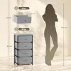 HOMCOM Kommode mit 4 Schubladen, 42 x 32 x 80 cm, Produktbild-Vorschau 3