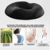 A collage of images showing a black seat cushion, a cactus, a woman's buttocks, a pregnant belly, and a doctor. Produktbild-Vorschau