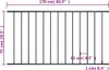 vidaXL Plotový panel z práškově lakované oceli 1,7 x 0,75 m Náhled obrázku produktu 3